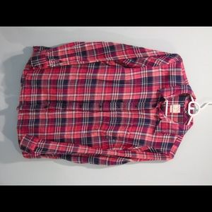 Pink plaid button up